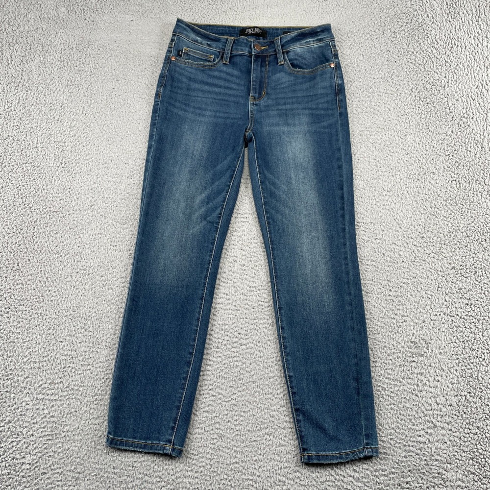 Judy Blue Jeans Women 28 Blue Relaxed Fit JB82102 DK High Rise Stretch Denim